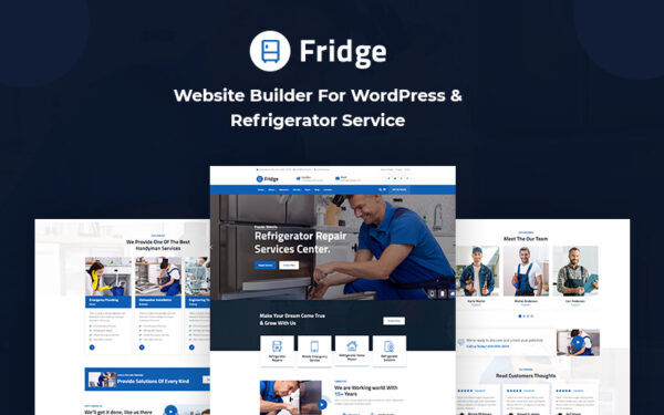 Шаблон Wordpress Fridge - Website Builder For WordPress & Refrigerator Service Theme WordPress