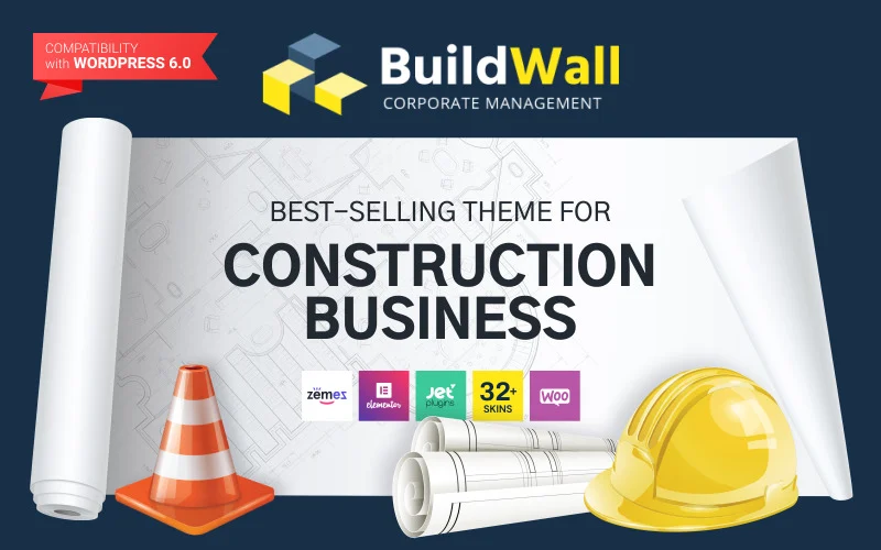 Шаблон Wordpress BuildWall - Construction Company Multipurpose Theme WordPress