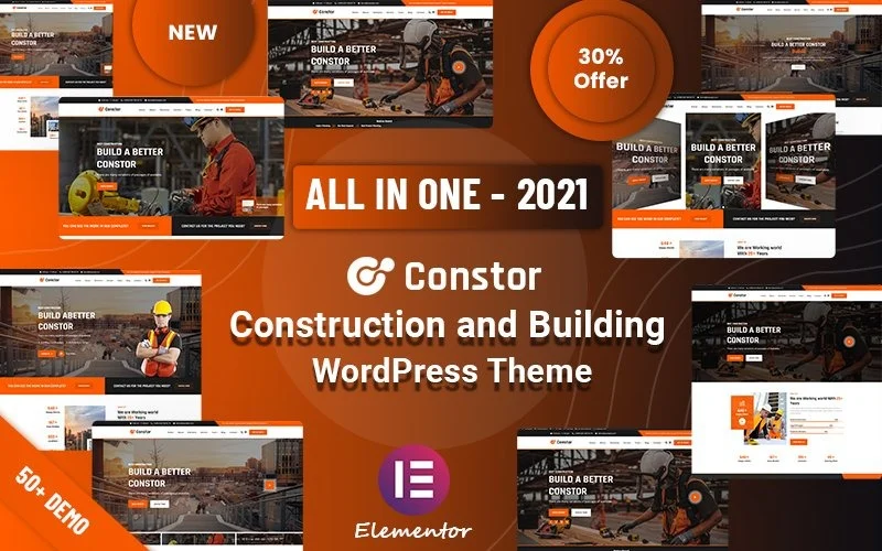 Шаблон Wordpress Constor - Construction and Building Responsive Theme WordPress