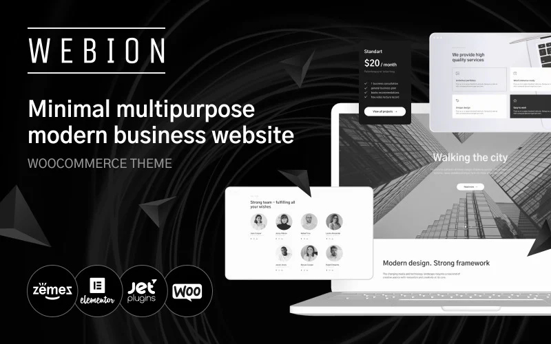 Шаблон Wordpress Webion - Minimal Elementor Multipurpose Theme WordPress