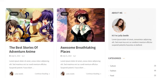 Шаблон Wordpress AnimeMag - Anime News Theme WordPress