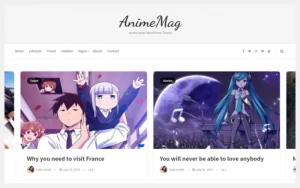 Шаблон WordPress AnimeMag - Anime News Theme WordPress