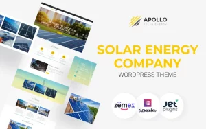 Шаблон Wordpress Apollo - Solar Energy Company Responsive Theme WordPress