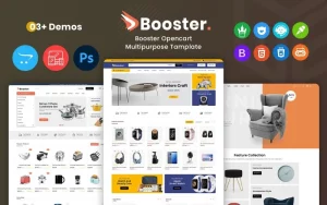 Шаблон OpenCart  Booster - Furniture &Interior Multipurpose OpenCart Theme 