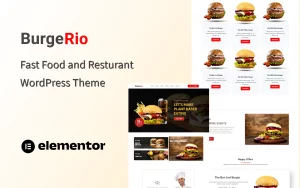 Шаблон WordPress Burger - Fast Food and Restaurant One Page Theme WordPress