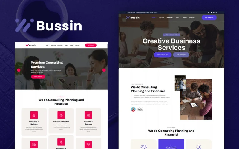 Шаблон Joomla  Bussin - Business Consulting Multi-Purpose 
