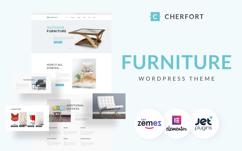 Шаблон Wordpress Cherfort - Furniture Company Responsive Theme WordPress