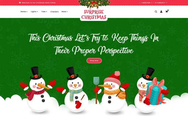 Шаблон OpenCart  Surprise Christmas - Responsive OpenCart Theme for eCommerce 