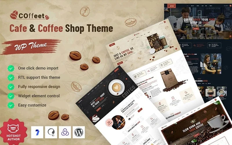 Шаблон Wordpress Coffeet - Cafe & Coffee Shop Theme WordPress