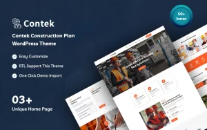 Шаблон WordPress Contek - Construction Plan Theme WordPress