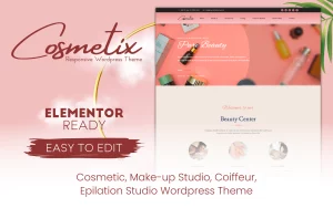 Шаблон Wordpress Cosmetix - Cosmetics, Make-Up Studio, Women Hairdresser Wordpress Theme Theme WordPress