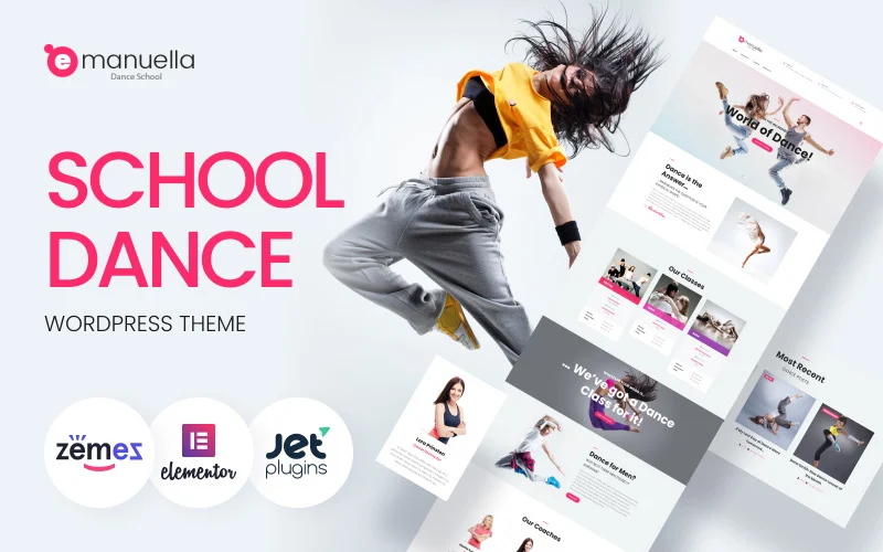 Шаблон WordPress Emanuella - Dance School Responsive Theme WordPress