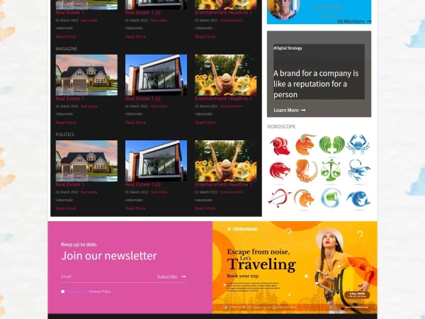 Шаблон Joomla  Habermatic News And Magazine Joomla4 Template 