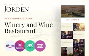 Шаблон Wordpress Jorden - Wine & Winery Theme WordPress