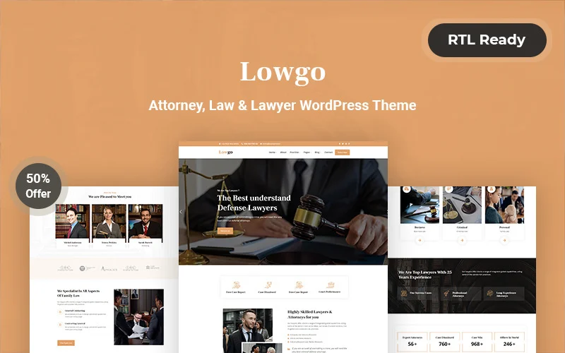 Шаблон Wordpress Lowgo Attorney, Law & Lawyer Theme WordPress