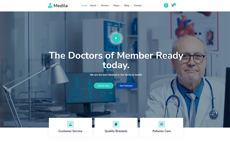 Шаблон WordPress Medila - Medical Service Theme WordPress