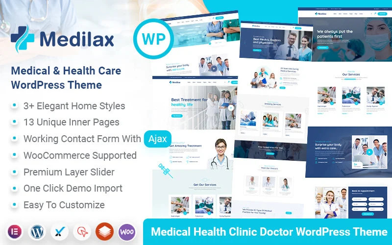 Шаблон WordPress Medilax - Medical Service Health Clinic Doctor Theme WordPress
