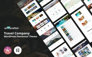 Шаблон Wordpress OnVacation - Travel Company WordPress Elementor Theme Theme WordPress