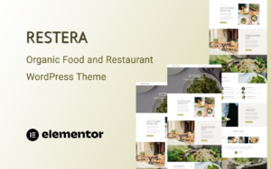 Шаблон Wordpress Restera - Organic Food and Restaurant One Page Theme WordPress