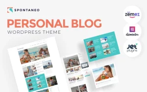 Шаблон Wordpress Spontaneo - Personal Travel Blog Theme WordPress