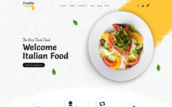 Шаблон OpenCart  Amber - Home and Bakery with Food - Responsive Opencart 3.0 Ecommerce theme 