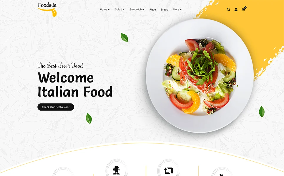 Шаблон OpenCart  Amber - Home and Bakery with Food - Responsive Opencart 3.0 Ecommerce theme 