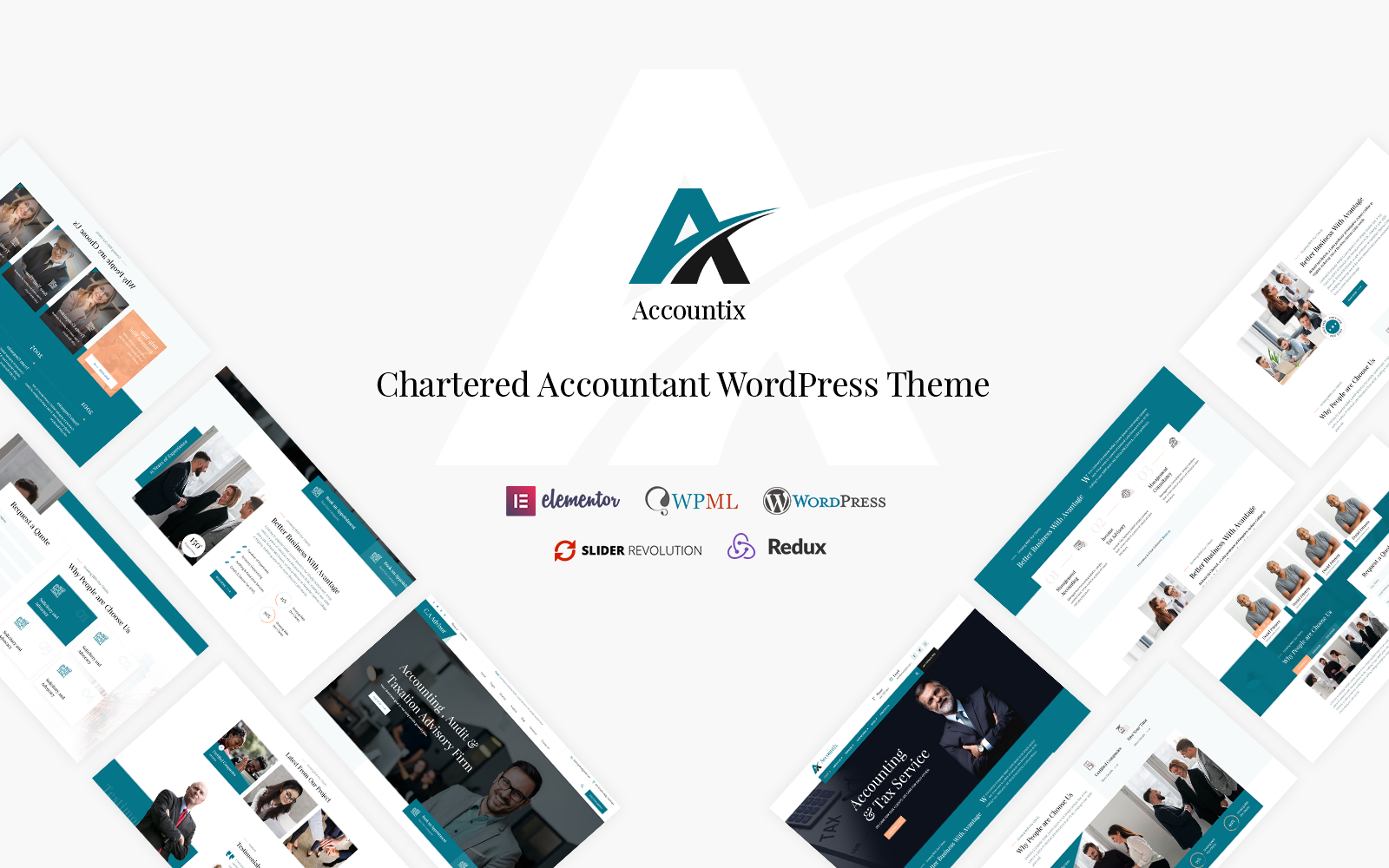 Шаблон Wordpress Accountix- Chartered Accountant Тема WordPress.
