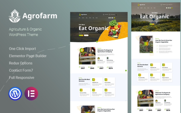 Шаблон Wordpress Agrofarm – Agriculture & Organic Theme WordPress