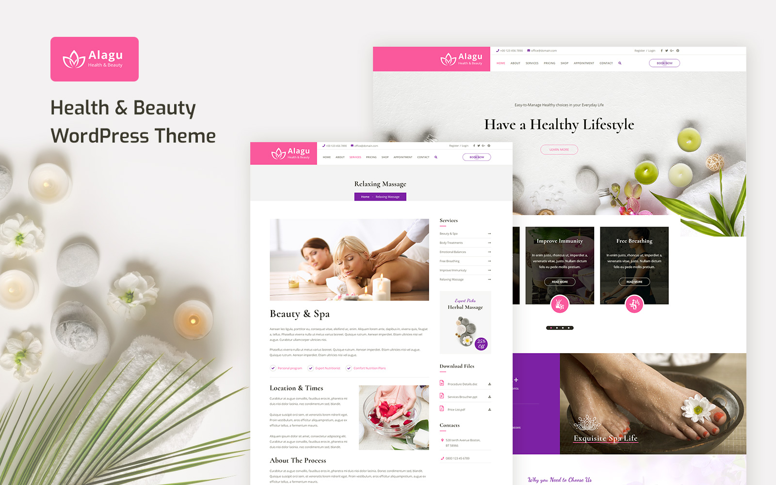 Шаблон Wordpress Alagu - Beauty Salon Theme WordPress