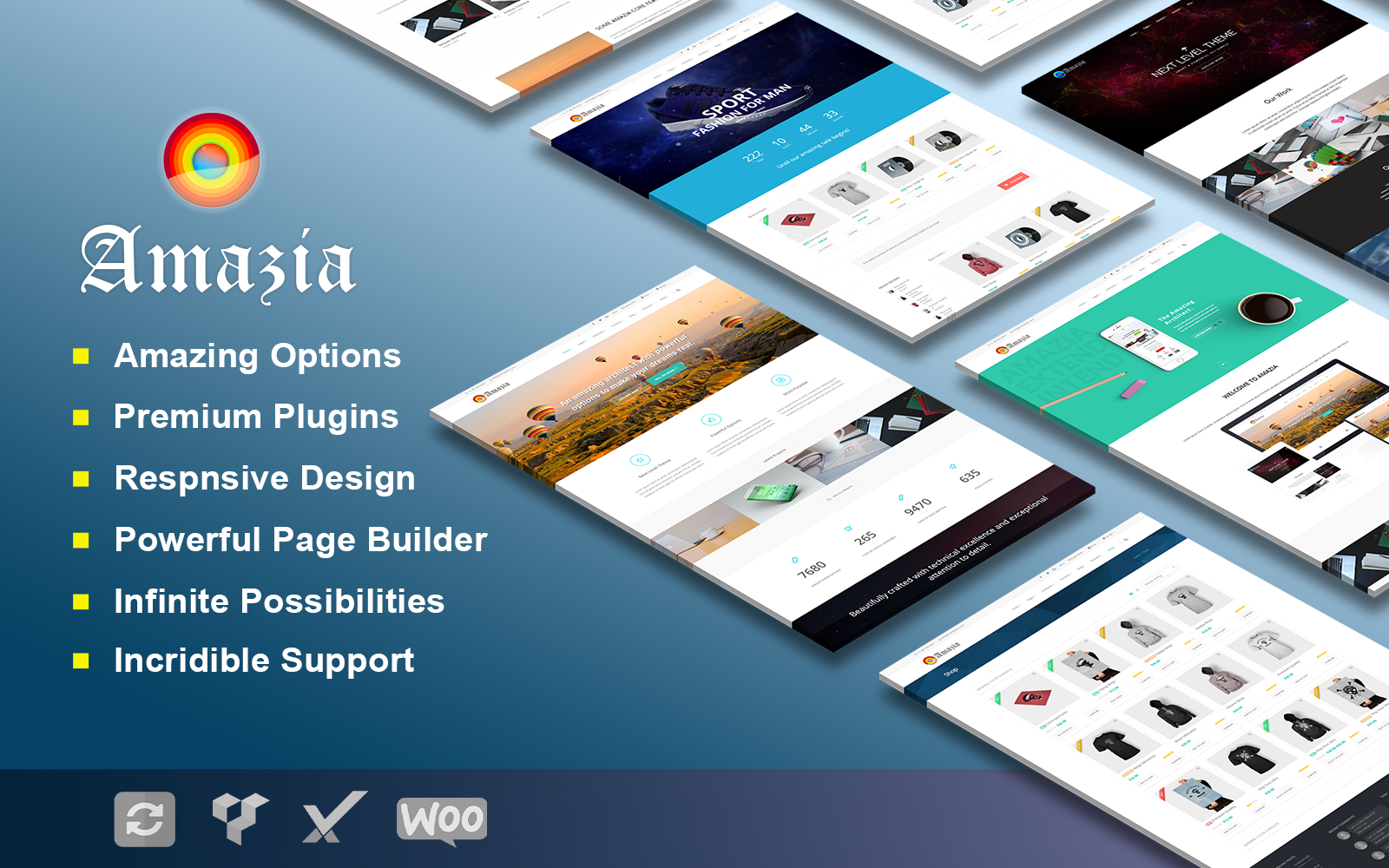 Шаблон Wordpress Amazia - Multipurpose Wordpress Theme Theme WordPress