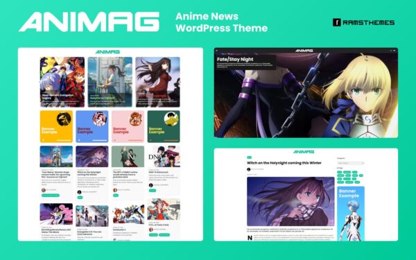 Шаблон Wordpress ANIMAG - Anime News Theme WordPress