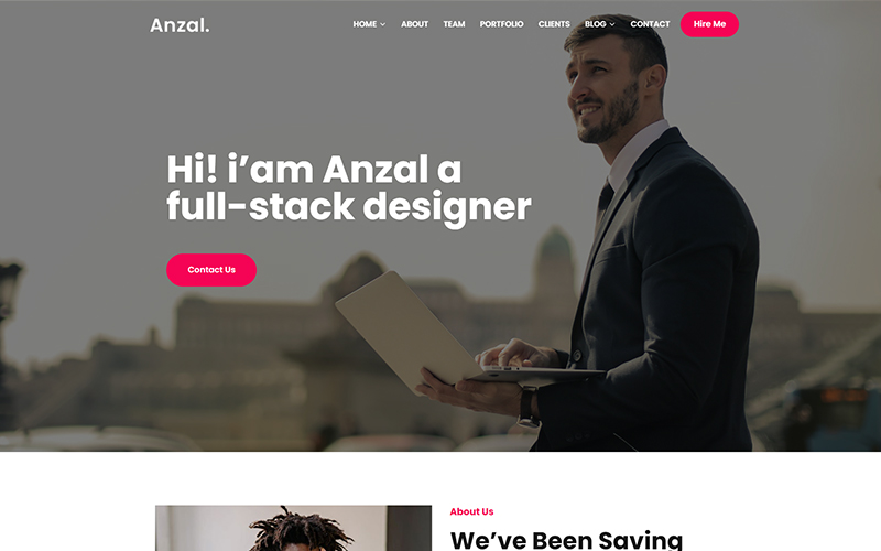 Шаблон Wordpress Anzal - Personal Portfolio Theme WordPress