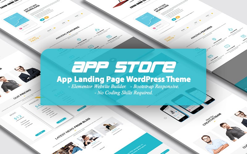 Шаблон WordPress AppStore - App Landing Page Theme WordPress