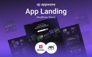 Шаблон Wordpress Appwave - Innovative and Stylish App Landing Page Theme WordPress