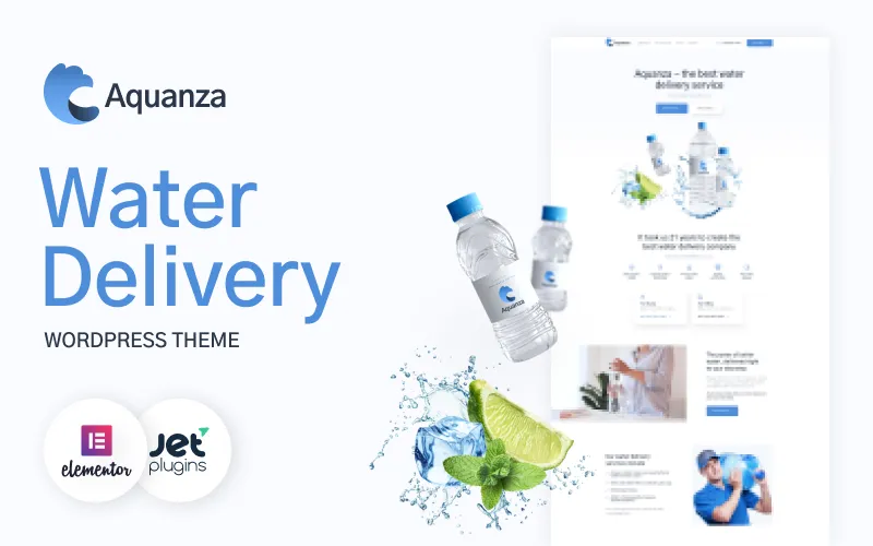 Шаблон Wordpress Aquanza - Water Delivery Theme WordPress