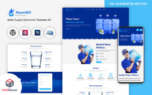Шаблон WordPress Aquashift - Drinking Water WordPress Delivery Services Theme Theme WordPress