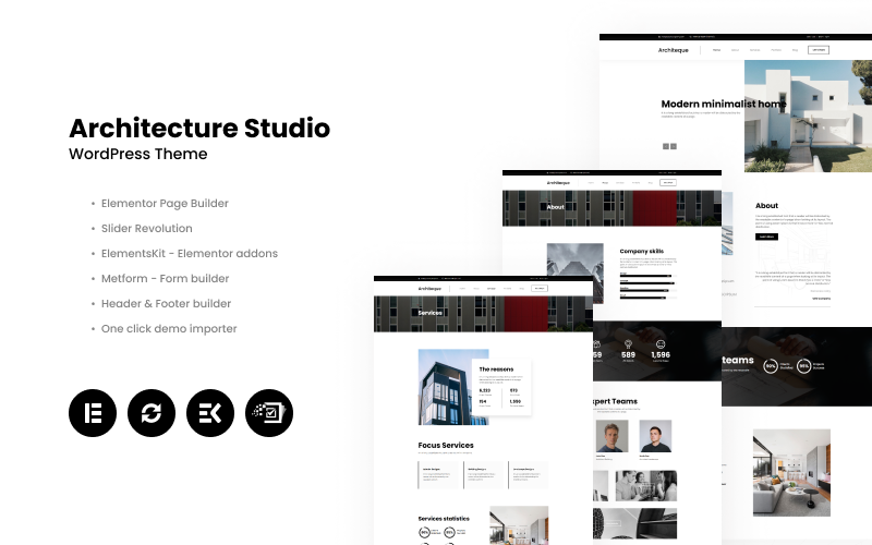 Шаблон Wordpress Architeque - Architecture Studio Theme WordPress