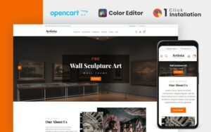 Шаблон OpenCart  Artista - Art Gallery Store Opencart Theme 