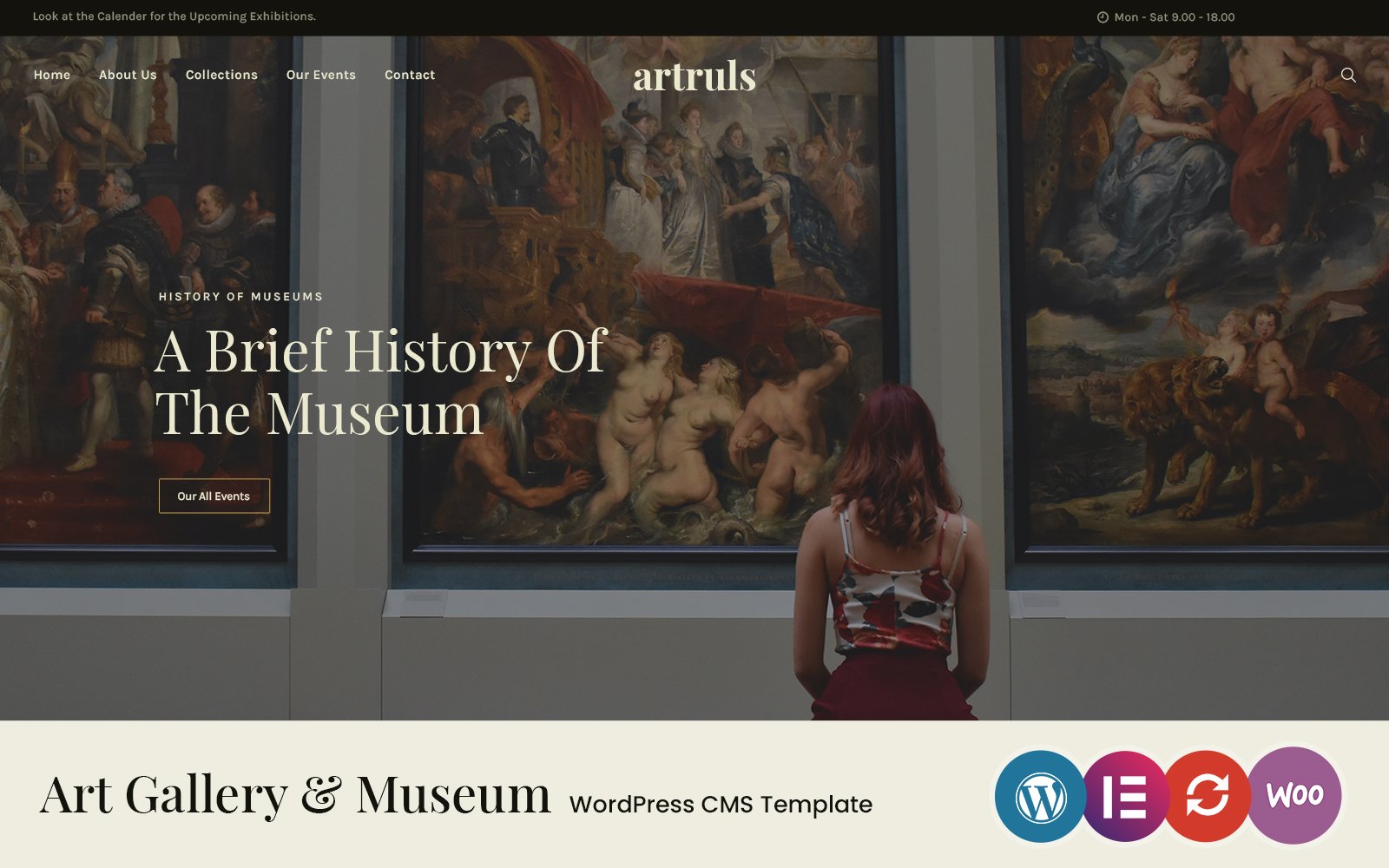 Шаблон Wordpress Artruls - Gallery and Museum Theme WordPress