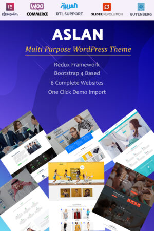 Шаблон Wordpress Aslan | Multi-Purpose Elementor Theme WordPress