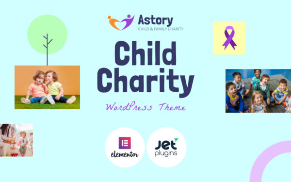 Шаблон Wordpress Astory - Child Charity Theme WordPress