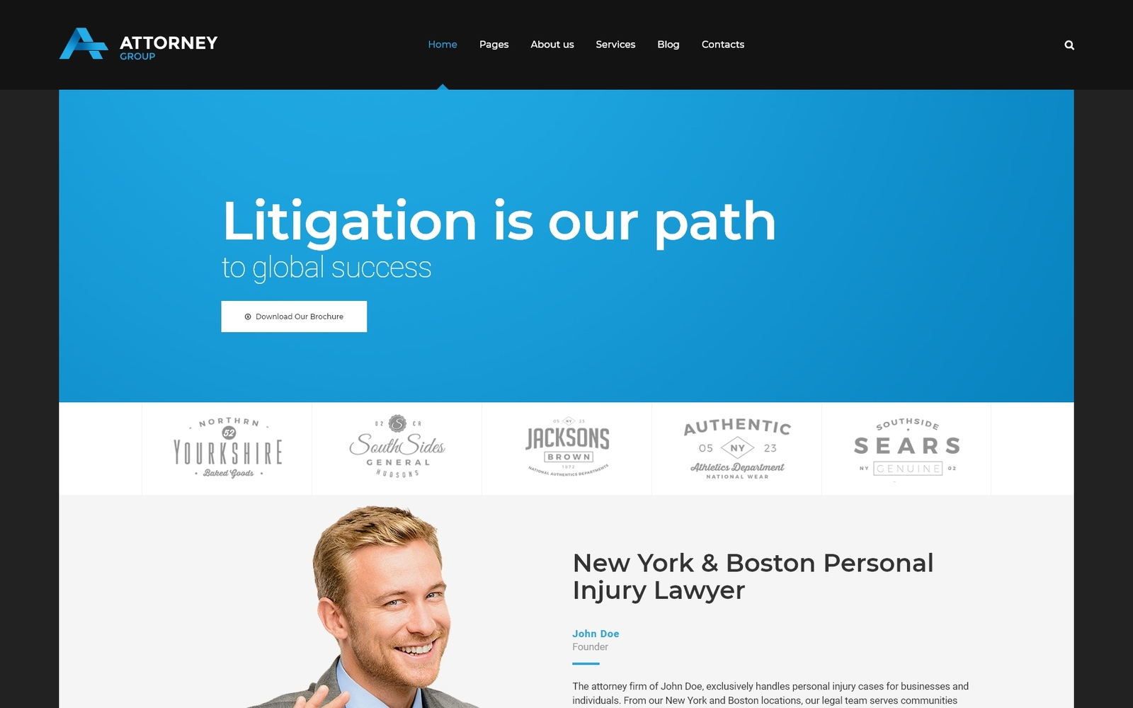 Шаблон Wordpress Attorney Group - Law Firm WordPress theme Theme WordPress