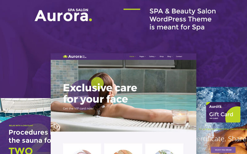 Шаблон Wordpress Aurora Spa & Beauty Salon Theme WordPress