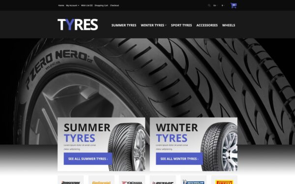 Шаблон OpenCart  Automobile Tires 