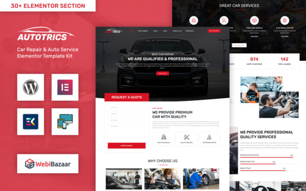 Шаблон Wordpress Autotrics - Automobile & Car Accessories Shop Theme WordPress