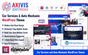Шаблон Wordpress Axivis - Car Services and Auto Mechanic Theme WordPress