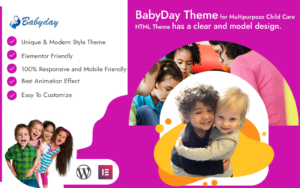 Шаблон Wordpress Babyday Child Care Wordpress Theme Theme WordPress