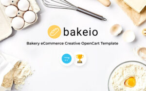Шаблон OpenCart  Bakeio - Bakery eCommerce Creative 
