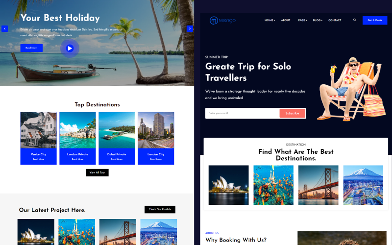 Шаблон Wordpress Bamon -­ Travel/Tour Booking Responsive Theme WordPress