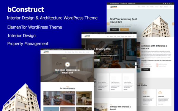 Шаблон Wordpress bConstruct - Interior Design & Architecture Theme WordPress